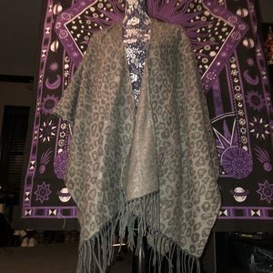 Women’s cheetah print poncho